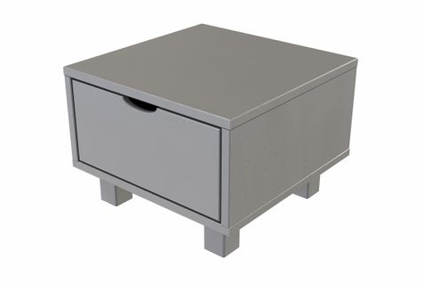 Table De Chevet Bois Cube + Tiroir