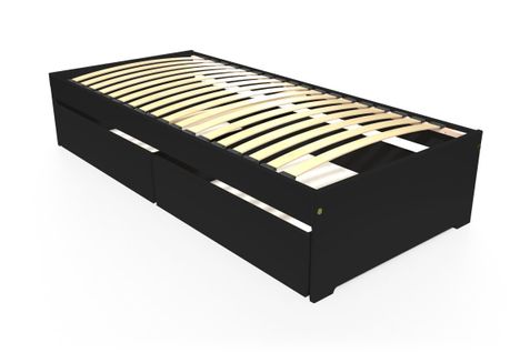 Lit 90x190 Simple Avec Tiroirs De Rangement Malo
