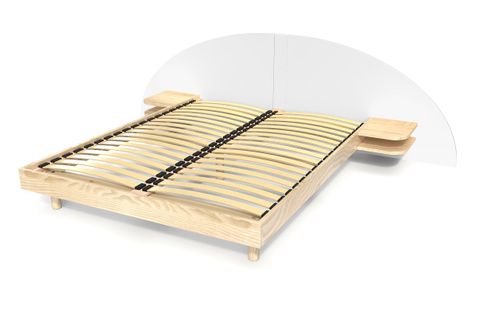 Lit 2 Places Bois 140x200 Avec Tête Et Chevets Arc