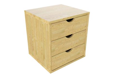 Caisson à Tiroirs 3 En Bois Massif