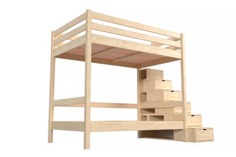 Lit Superposé Avec Rangement Sylvia 120x200 Pour Adultes