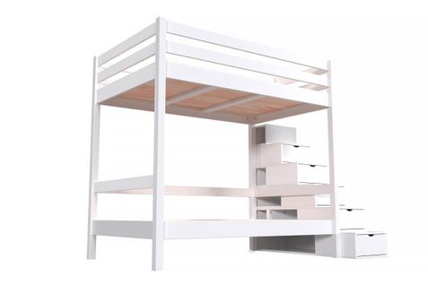 Lit Superposé Avec Rangement Sylvia 120x200 Pour Adultes