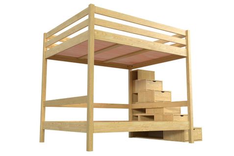 Lit Superposé Avec Rangement Sylvia 160x200