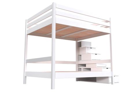 Lit Superposé Avec Rangement Sylvia 160x200