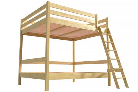 Lit Double Superposé Sylvia 140x200 Avec Échelle