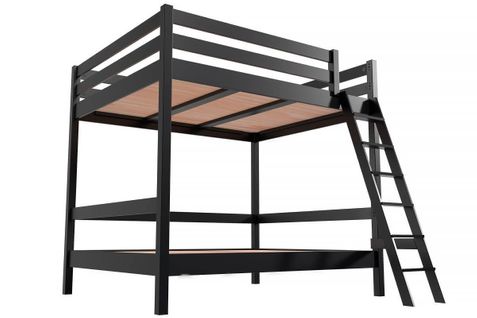 Lit Double Superposé Sylvia 140x200 Avec Échelle