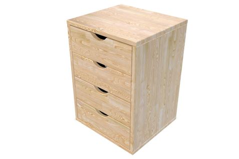 Caisson à Tiroirs 4 En Bois Massif