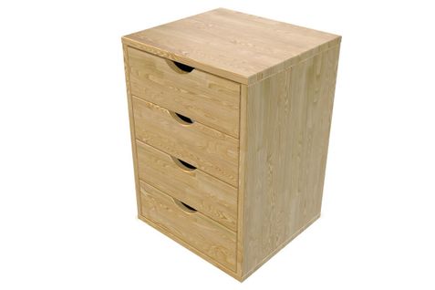 Caisson à Tiroirs 4 En Bois Massif