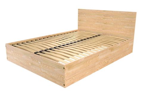 Lit Coffre 2 Places Avec Tête De Lit En Bois - 160x200