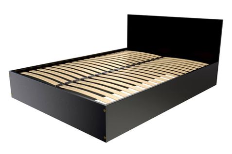 Lit Coffre 2 Places Avec Tête De Lit En Bois - 160x200