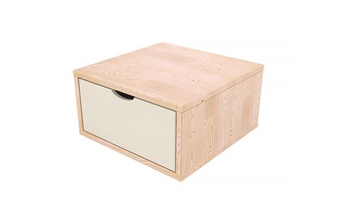 Cube De Rangement Bois 50x50 Cm + Tiroir