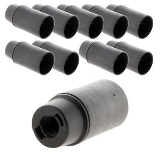 Lot De 10 Douilles Lisses Sans Bague E14 - Noir - Zenitech