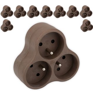 Lot De 10 Triplites Recyclées Éco-conçues - 3x16a - Taupe - Zenitech