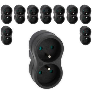 Lot De 10 Biplites Recyclées Éco-conçues - 2x16a - Noir - Zenitech