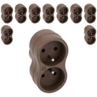 Lot De 10 Biplites Recyclées Éco-conçues - 2x16a - Taupe - Zenitech