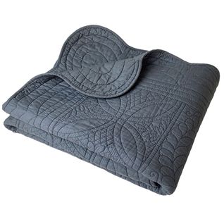 Plaid 150x150 Gris Foncé En Coton