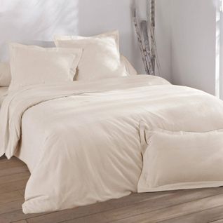 Housse De Couette 260x240 Blanc Craie En Coton