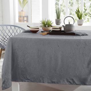 Nappe Ronde 235 Cm Gris Plomb En Polyester