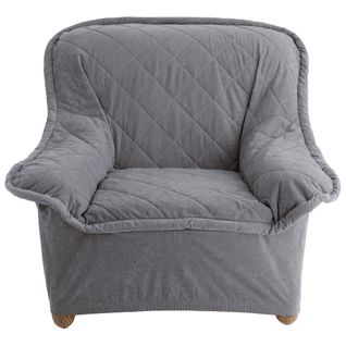 Housse Fauteuil 1 Place Gris En Polyester