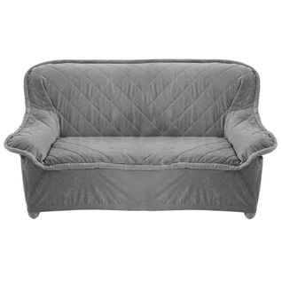 Housse Canapé 2 Places Gris En Polyester