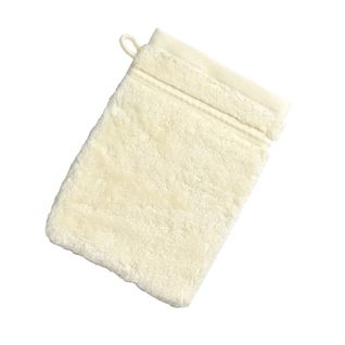 Lot De 2 Gant De Toilette 15x21 Blanc Ivoire En Coton