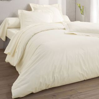 Housse De Couette 240x220 Blanc Ivoire En Coton