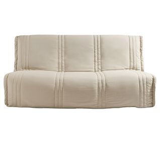Housse BZ 2 Places Beige Chiné En Coton