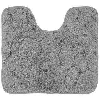 Tapis Contour Wc 50x45 Gris En Coton