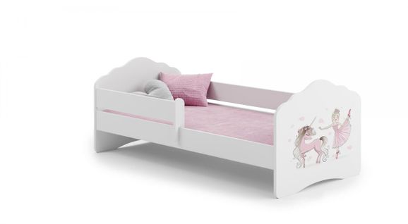 Lit Enfant Edy 140x70 Cm - Princesse - Avec Matelas