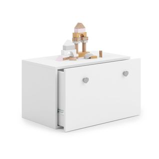Coffre à Jouets Gani Blanc Gris