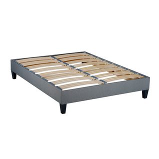 Sommier à Lattes En Bois Ergostar 140x190 Cm Coloris Gris Clair Livré En Kit