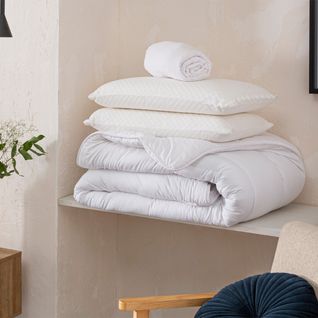 Pack Rêverie Protège Matelas + Couette + Oreillers 160x200 Cm