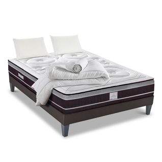 Pack Divin 90x190 Cm Matelas Ressorts + Sommier Bois + Accessoires