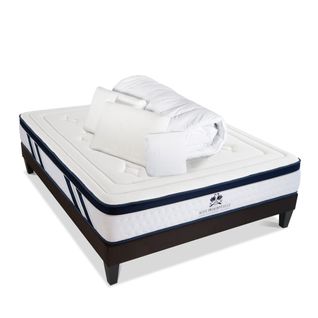 Pack Suite Présidentielle 90x190 Cm Matelas Mousse + Sommier Bois + Accessoires