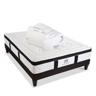Pack Suite Divine 140x190 Cm Matelas Mousse + Sommier Bois + Accessoires