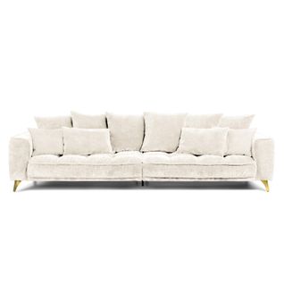 Canapé Tissu Droit Beige Altamo - 4 Places