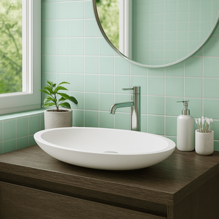 Vasque Ovale En Solide Surface 60 Cm - Fiona