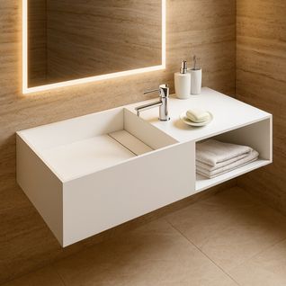 Ibiza - Meuble Vasque Rectangulaire Suspendue