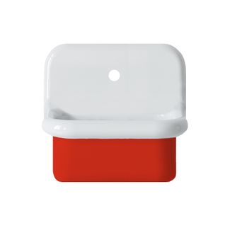 Lavabo Rétro En Céramique 45 Cm - True Colors Lite - Mini Profondeur - Orange