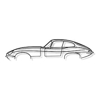 Décoration Murale En Métal - Silhouette De Voiture - Type E - Édition Limitée - 100 Cm