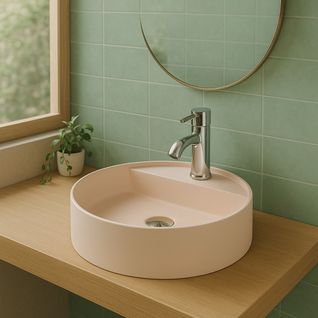 Vasque Semi-encastrée - Beige Rosé - Aurélie