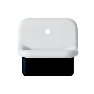 Lavabo Rétro En Céramique 45 Cm - True Colors Lite - Mini Profondeur - Noir Mat