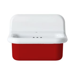 Lavabo Rétro En Céramique 50 Cm - True Colors Lite - Petit Format - Rouge