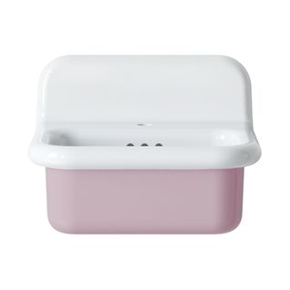 Lavabo Rétro En Céramique 50 Cm - True Colors Lite - Petit Format - Rose Confetto