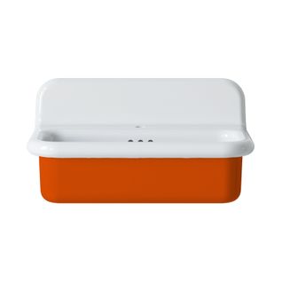 Lavabo Rétro En Céramique 70 Cm - True Colors Lite - Moyen Format - Orange