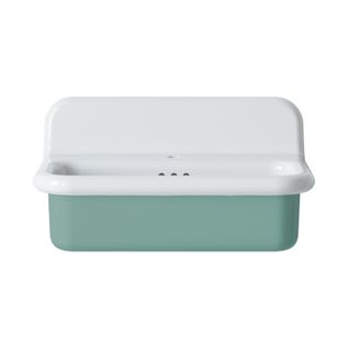 Lavabo Rétro En Céramique 70 Cm - True Colors Lite - Moyen Format - Vert Eau
