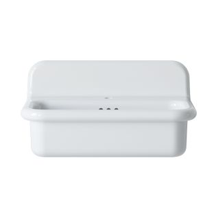 Lavabo Rétro En Céramique 70 Cm - True Colors Lite - Moyen Format - Blanc Mat