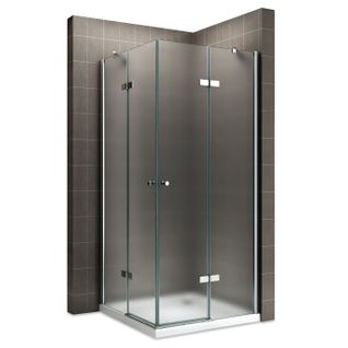 Cabine De Douche Maya H190 80x110cm Verre Opaque 2 Portes Battantes (sans Receveur)