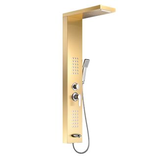 Colonne De Douche Hydromassante 4 Jets + 1 Robinet Or - Luly