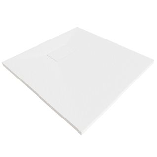 Receveur De Douche Baya 80x80 Cm Blanc Extra-plat Aspect Pierre + Bonde